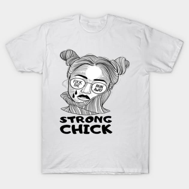 Strong Chick Woman's T-Shirt by Salam Hadi